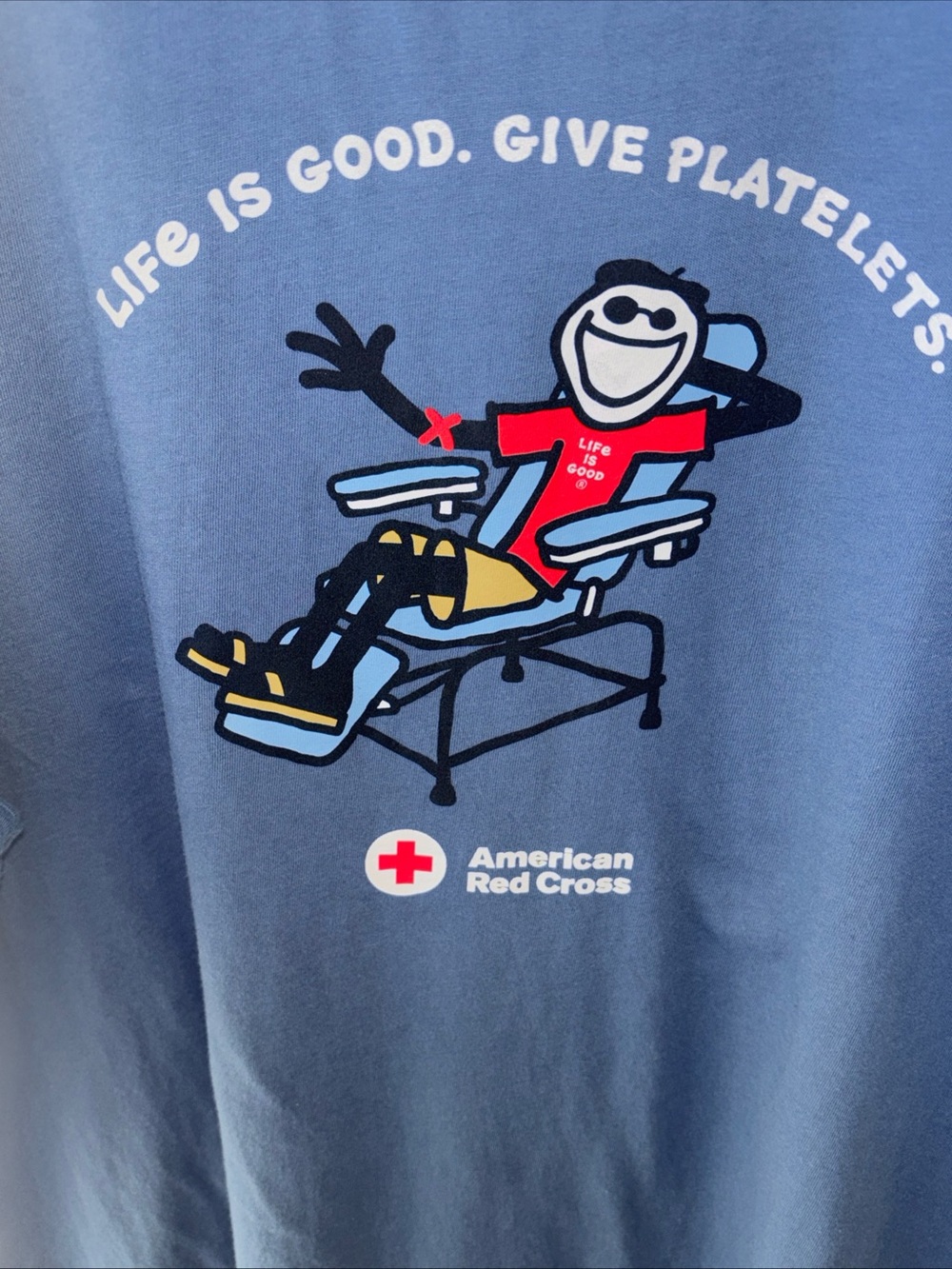 Life Is Good Light Blue Logo Tee - XL - Picture 3 of 3
